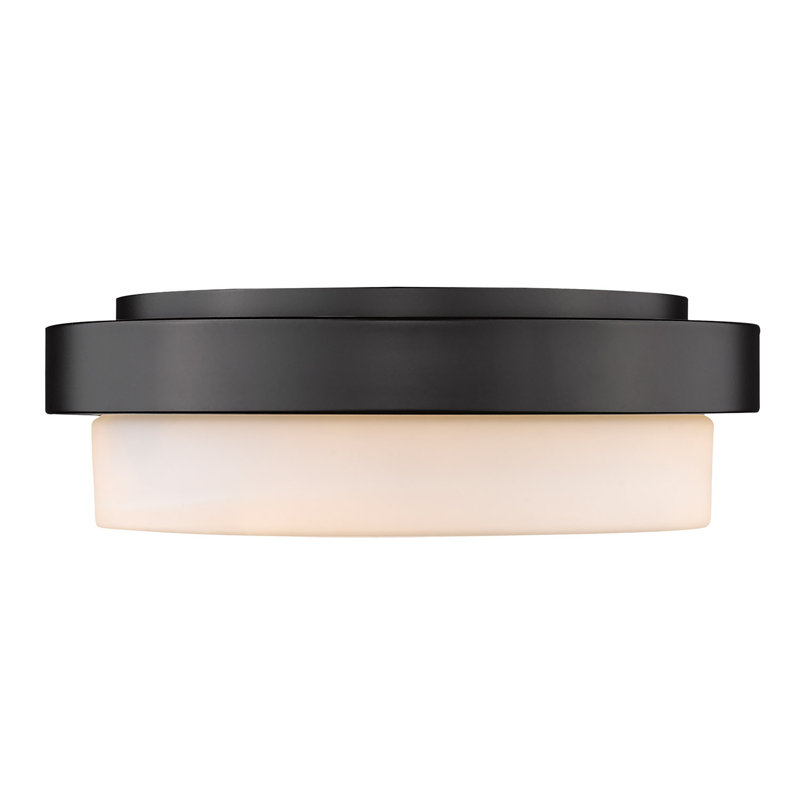 Plafonnier encastré 2 lumières 13 po Ayzen, Noir mat, H 4,25 po x l 13 po x P 13 po