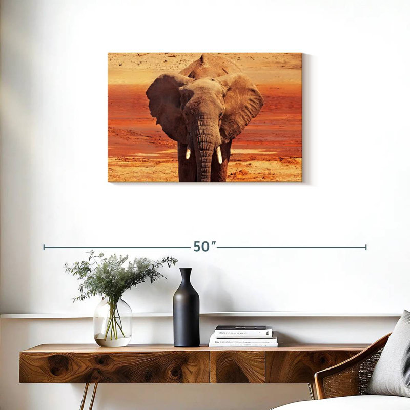 African Desert Elephant, 20" H x 30" W