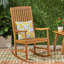 Chaises berçantes d'extérieur en bois d'acacia