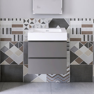 Meuble-lavabo simple 24 po avec plateau Kansiray