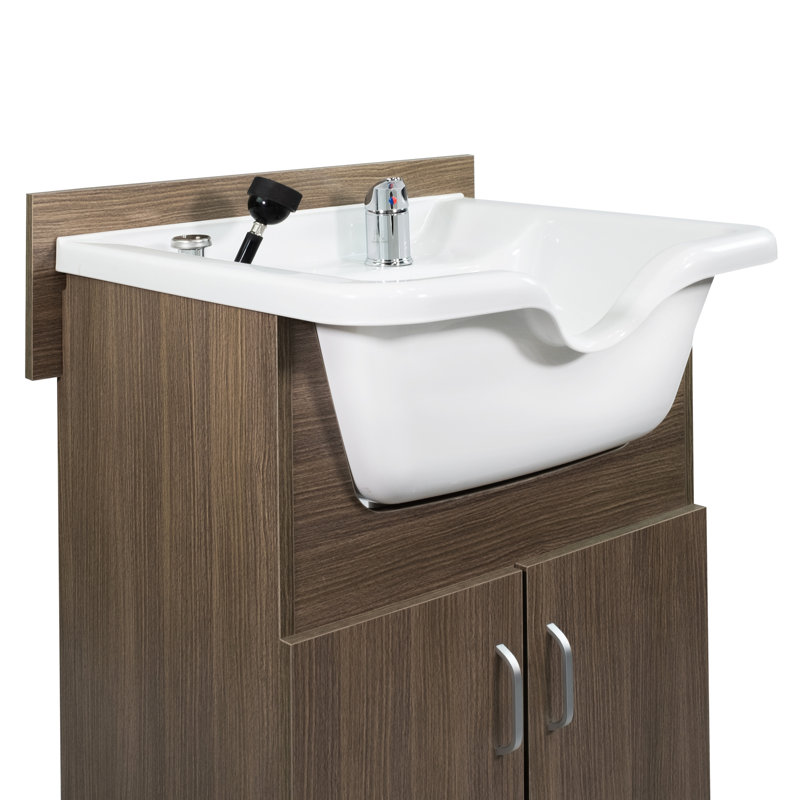 Shampoo Sinks, Lightwood & White