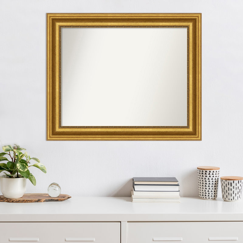 Francel Wood Flat Wall Mirror, 28" H x 34" W