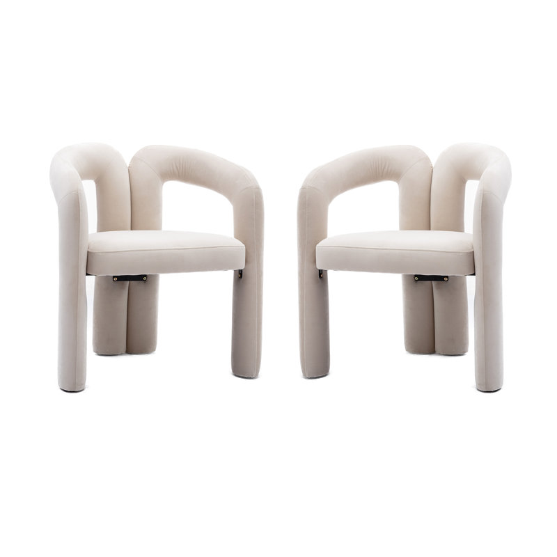 Alejos Velvet Armchair, Beige
