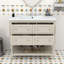 Ellishia 36-Inch Freestanding Bathroom Vanity Cabinet Set with Ceramic Sink and Adjustable Storage-2077591130