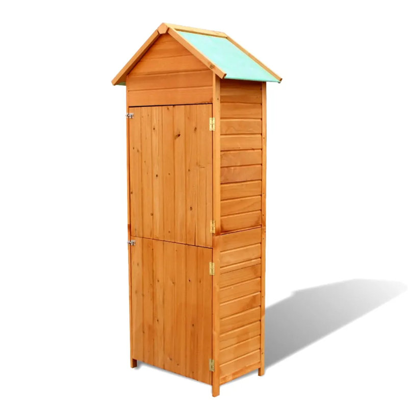 Dakota Fields Adante 79cm W 500L Water Resistant Solid Wood Deck Box in Brown