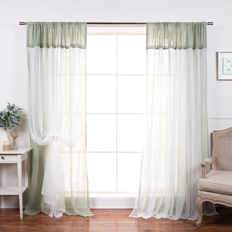 Duluth Sheer Curtain Pair, Reseda