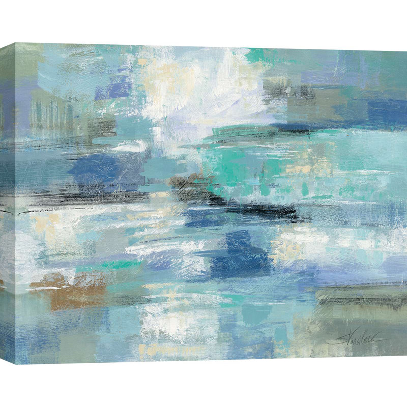 Abstract Clear Water by Silvia Vassileva - Wrapped Canvas Print, 70 cm H x 100 cm W
