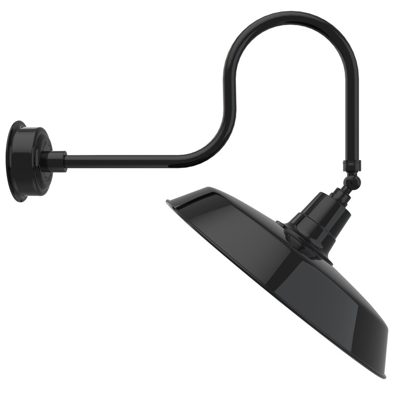 Luminaire de grange d’extérieur à del oldage, Noir