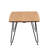 Rectangular Coffee Table with Curved Edge MDF Top and Iron Base – Accent Center Table Easy Assembly-164556191
