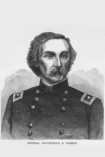 Impression « general gouveneur k. warren », H 42 po x l 28 po x P 1,5 po