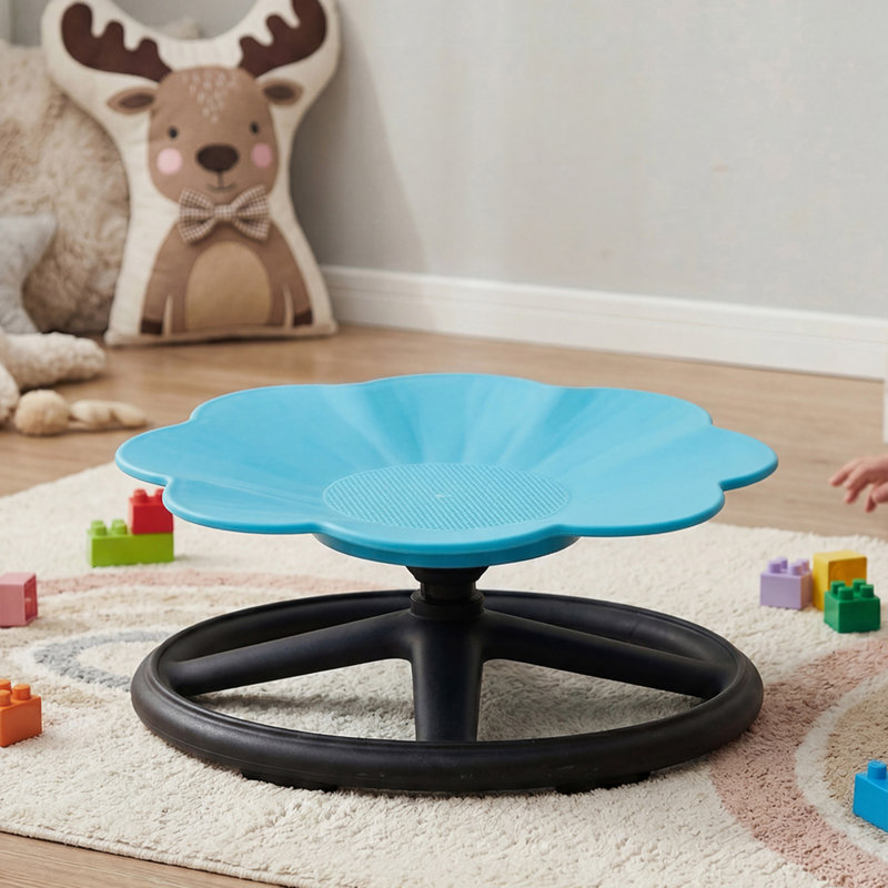 Sensory Balance Training Spinning Chair for Kids, Blue/Black