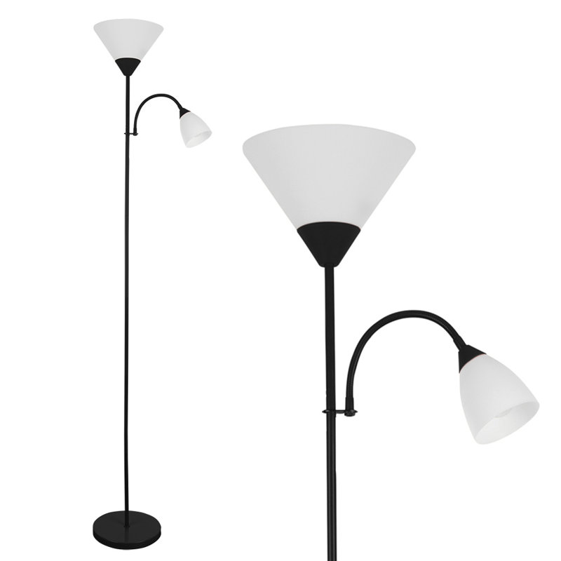 Hatton 180cm Torchiere Floor Lamp, Black