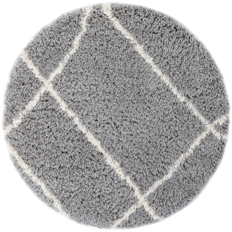 Tarquinio Rug, Gray, Round 5'1''
