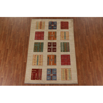 Geometric Gabbeh  Oriental Area Rug 5x8