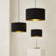 Reni 20cm H Cotton Drum Pendant Shade ( Spider ) in Black
