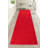 Custom Size Anti-Slip Machine Washable Antibacterial Medium Profile Cut Pile Polypropylene / Olefin Material Solid Red Rug by Feet-1025290894