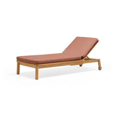 Haven 27.5'' Outdoor Teak Chaise Lounge