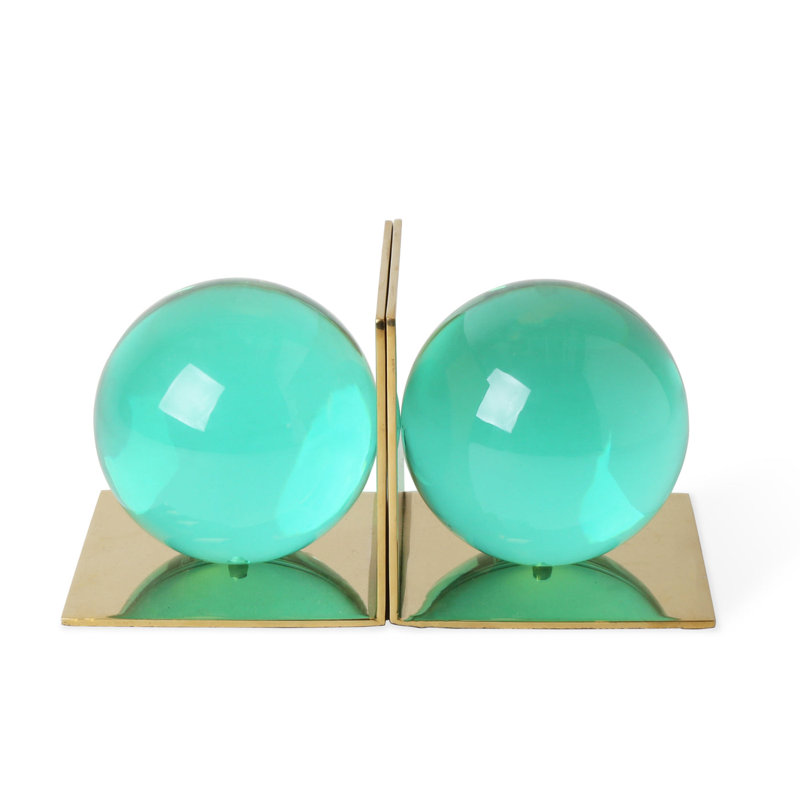 Globo Bookend Set, Green