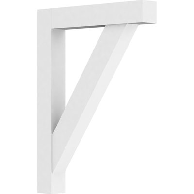 3"W x 24"D x 32"H Standard Traditional Architectural Grade PVC Bracket with Block Ends