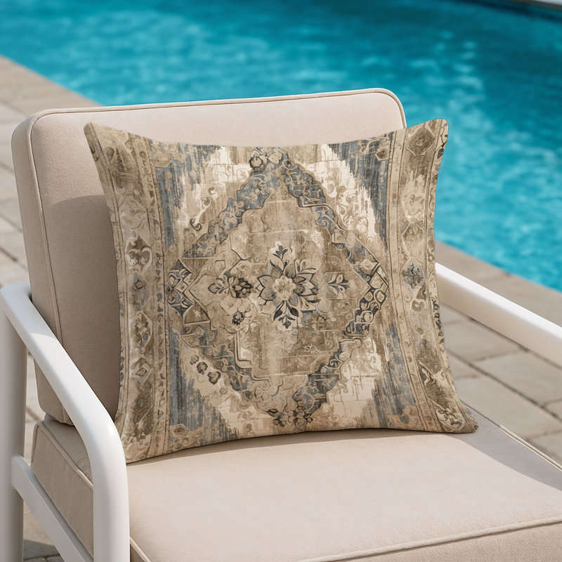 Gilded Tradition Indoor And Outdoor Throw Pillow, Square 18"
