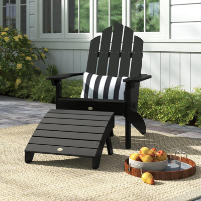 Anette Plastic Adirondack Chair with Ottoman by Sol 72 Outdoor