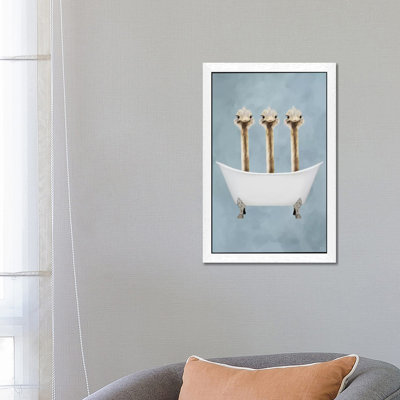 Ostriches In Bathtub by Coco De Paris - Print on Canvas
