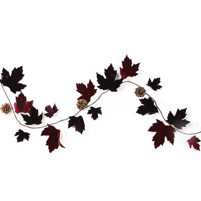 6' x 49" Maple Leaf and Pine Cone Artificial Christmas Garland - Unlit