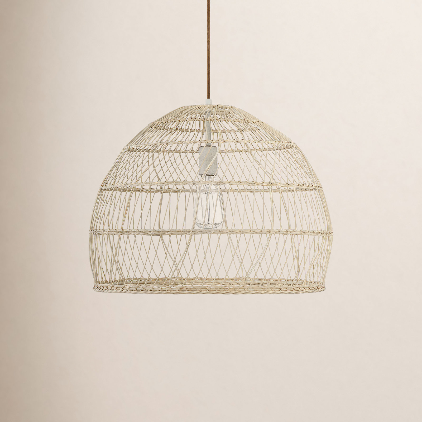Grenache Dimmable Single Light Pendant, Natural
