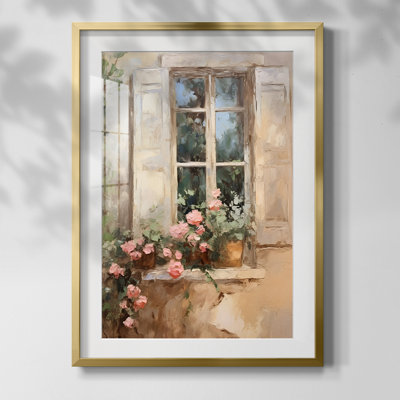 Vintage Floral Print CCXXXVI -Framed Print