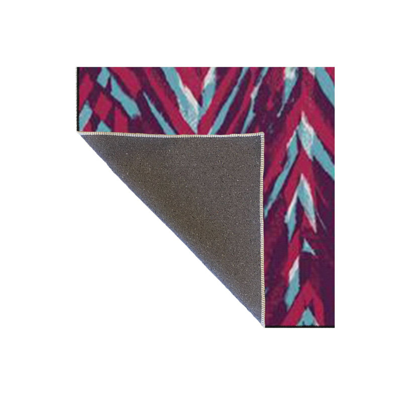 Tapis lavable décoratif à motif géométrique mauve Cross, Rectangle 3'11" x 5'11" Rug Pad Included
