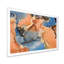 «Blue and Orange Luxury Abstract Fluid I», peinture sur toile-67322913-67322914