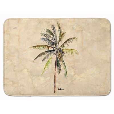 Tapis pour salle de bain en mousse à mémoire palm tree Bellamira