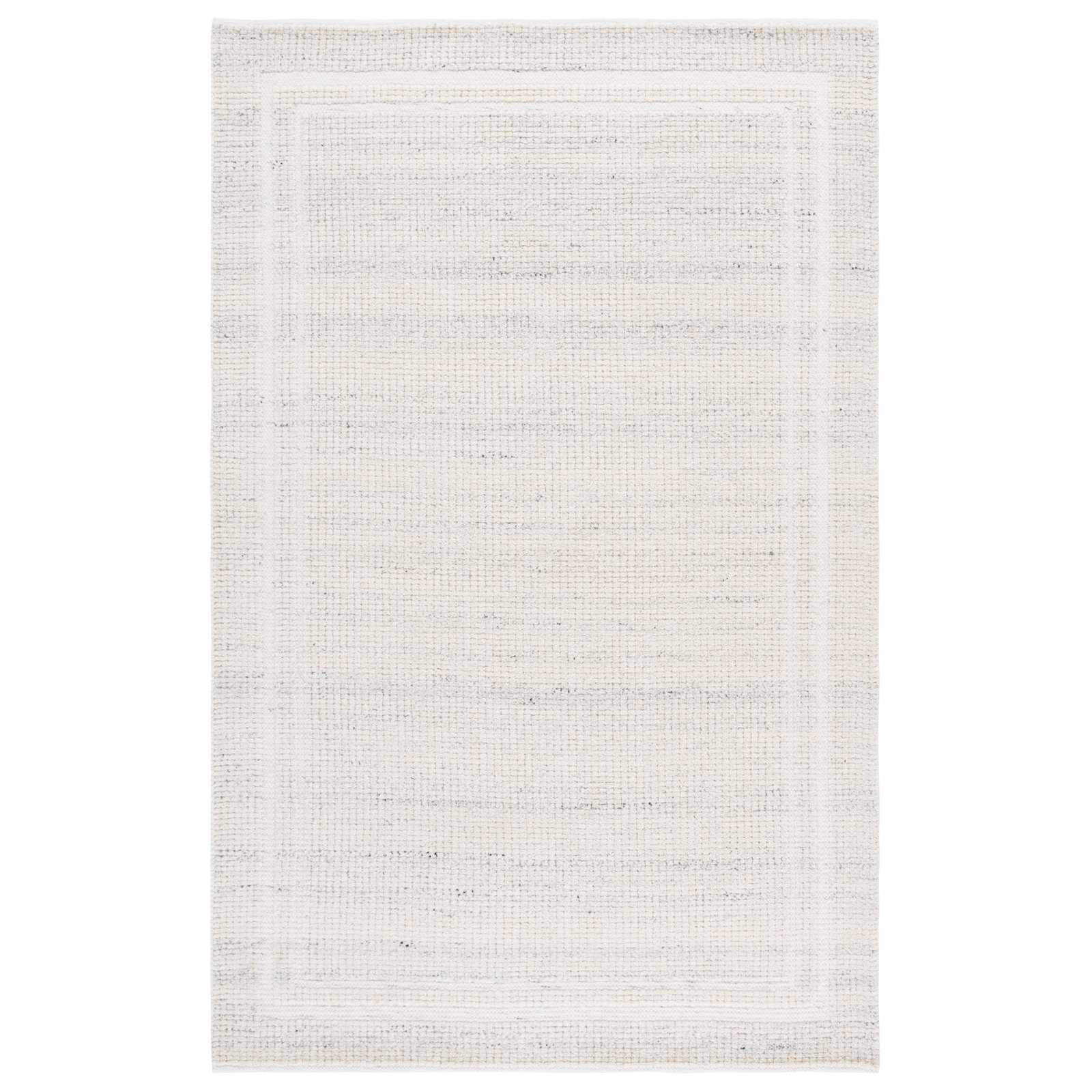 Hand-Loomed Geometric Wool Rug, Rectangle 3' x 5'