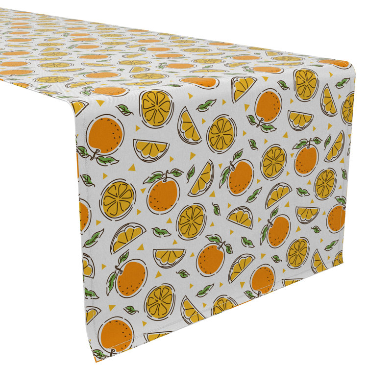 Rectangular Cotton Twill Table Runner, 108" L x 16" W 