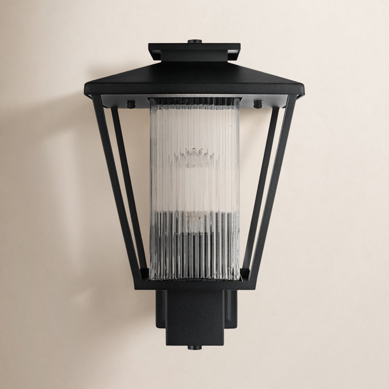 Shannen 10 Inch Outdoor Wall Sconce in Black