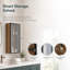 Armoire de salle de bain murale 10 "avec porte en acrylique Reeded, fermeture en douceur, tablette en verre réglable