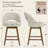 26.4" Swivel Counter Bar Stool With Pocket Spring Cushion & Solid Wood Legs, Upholstered Armless Barstools (Set of 3)-553914504