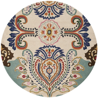 Rudra Hand Tufted Wool Floral Rug