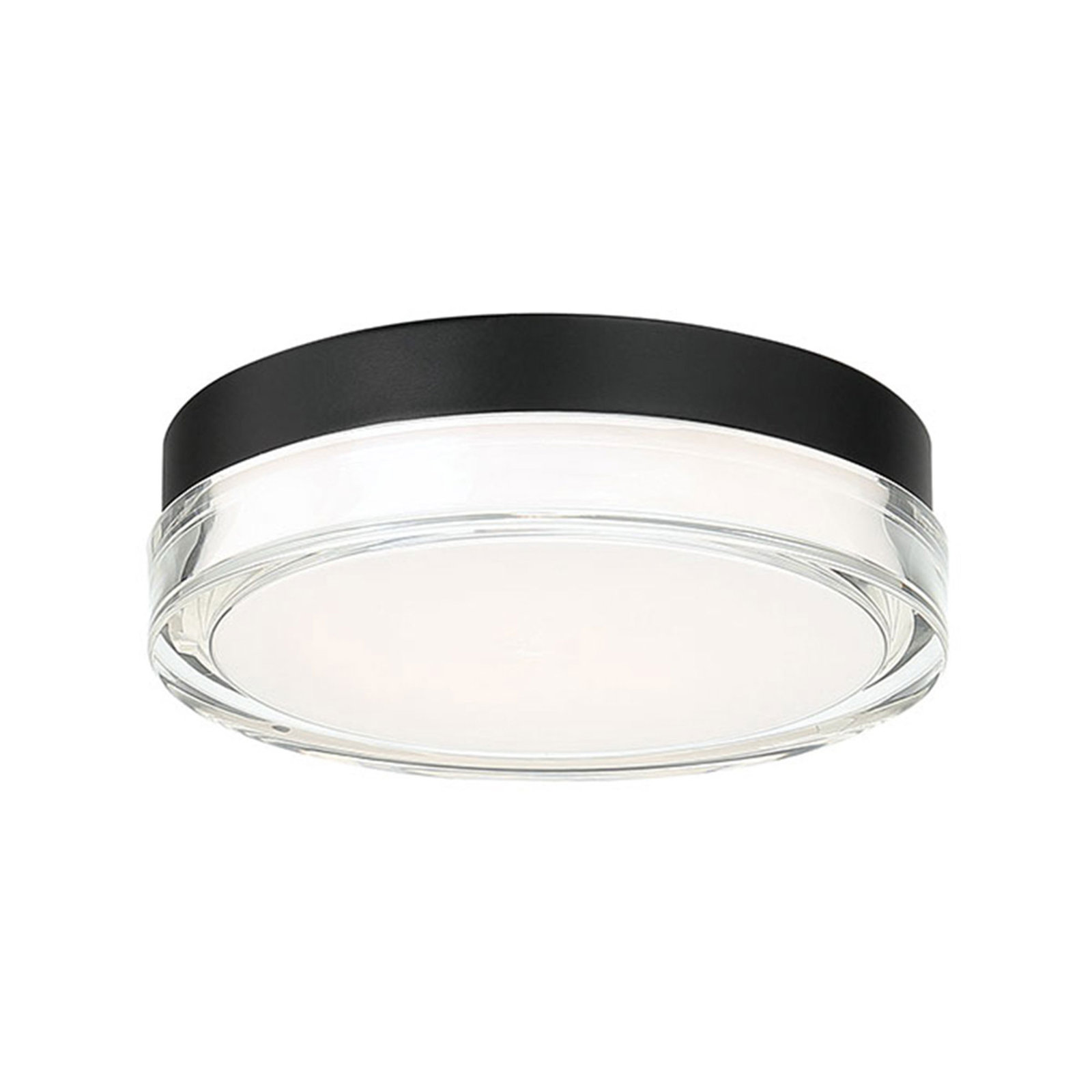 Pi Single Light Flush Mount, Matte Black, 2.5" H x 9" W x 9" D, 3000K