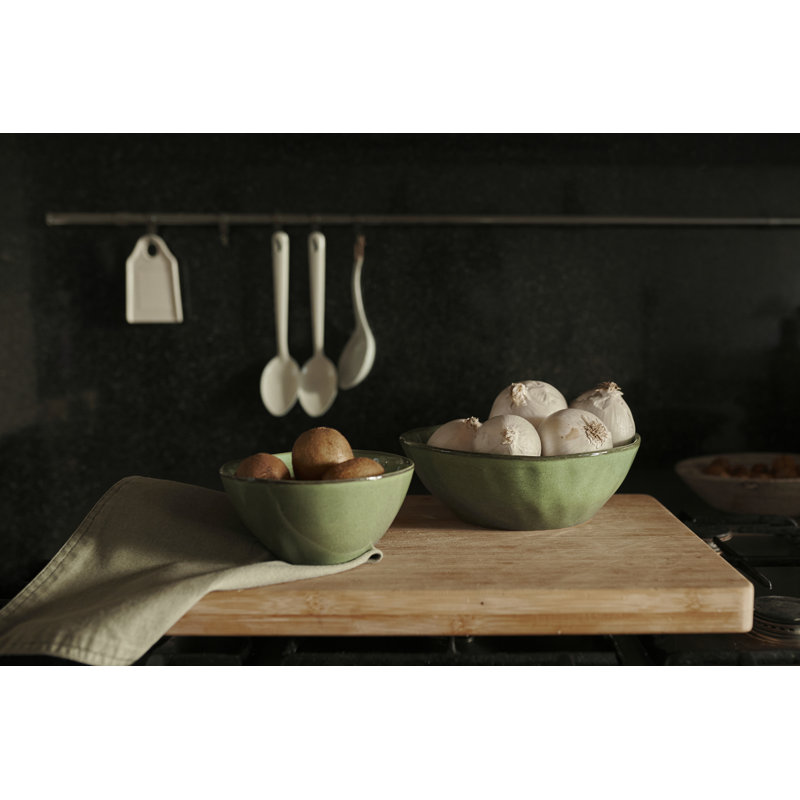 Green Ceramic 16-Piece Dinnerware Set - Service for 4