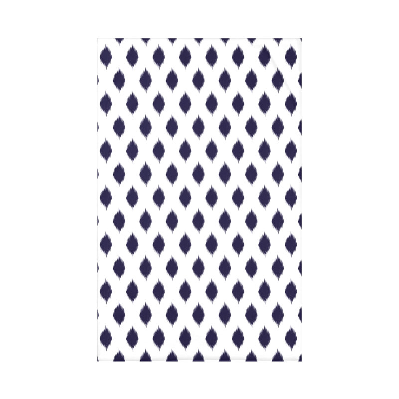 Jeté, L 50 po x l 60 po x P 0,5 po, Bleu marine printanier