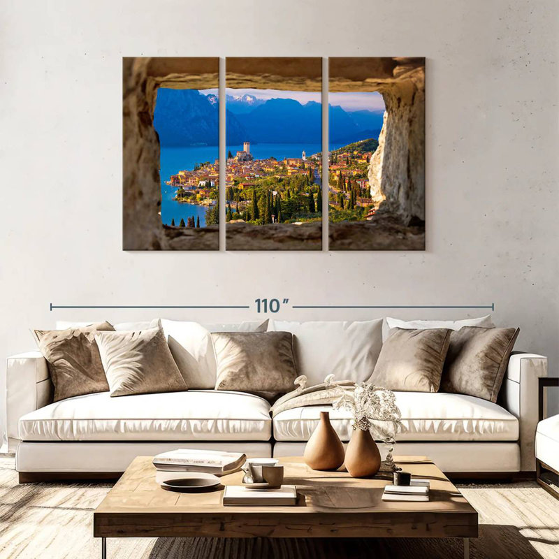 Sebbie vue de Malcesine, H 48 po x l 74 po