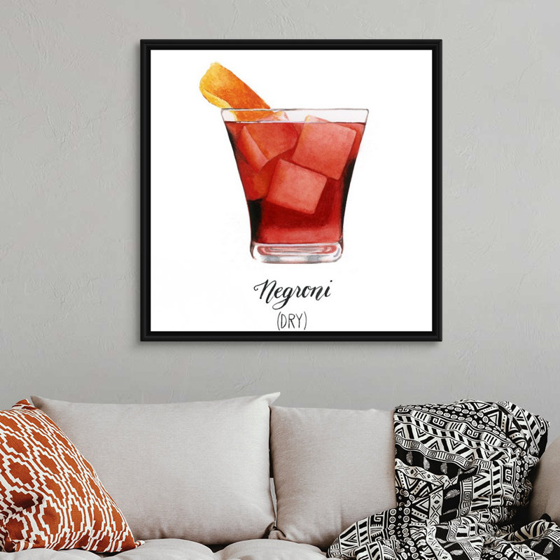 Classic Happy Hour IV - Painting on Canvas, Black Floater Frame, 37.7" H x 37.7" W x 1.75" D
