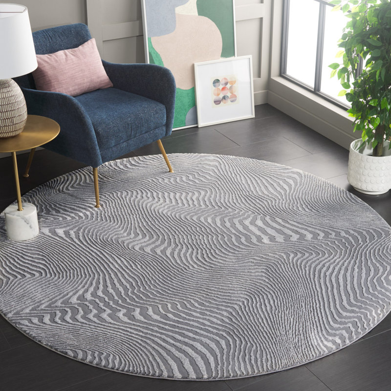 Revive Performance Abstract Rug, Round 6'7"