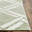 Tapis vert / ivoire en coton noué à la main Emmariah-1138531996