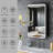 24" W x 30" H Fruzsina Modern Iron Framed Surface/Recessed Mount Medicine Cabinet with Mirror, Adjustable Glass Shelves, Dimmable Lighting, Anti-Fog and Memory Function for Makeup, Shaving or Bathroom Vanity Storage-31414130-22746031-62547705