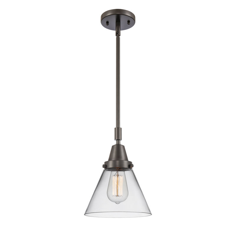 Xaniah 1 - Light Single Pendant, 44.125" H x 8" W x 8" D, Clear, Oil Rubbed Bronze