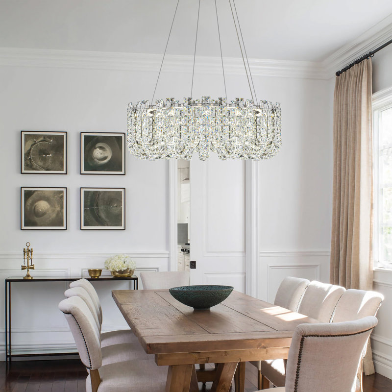 Latecha Dimmable LED Unique/Statement Crystal Chandelier