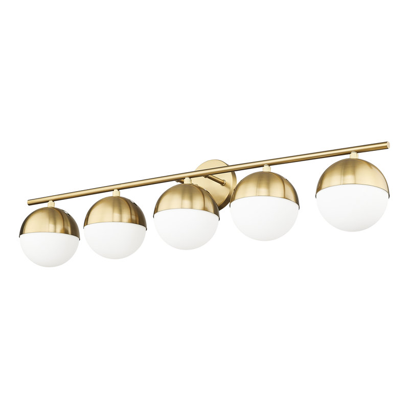 Ensemble de meuble-lavabo 5 lumières Realte Sphere, Doré