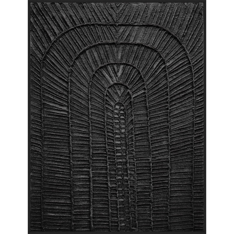 Textured Haze-Black I Painting by Nicole White, 31.25" H x 25.25" W x 1.5" D